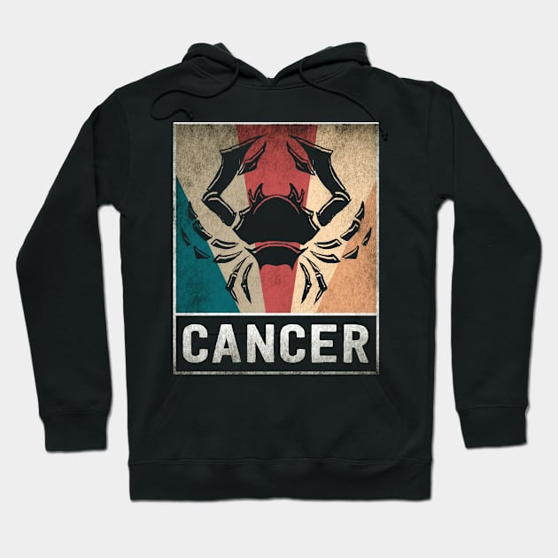 Vintage Cancer 12 Zodiac Cancer Birthday Hoodie by paola.illustrations